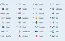 All car brands with badges and names