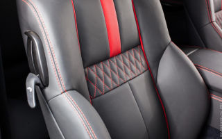 Photo of car interior leather upholstery