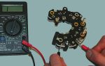 Checking the generator diode bridge with a multimeter