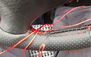 How to sew a braid on a steering wheel with your own hands